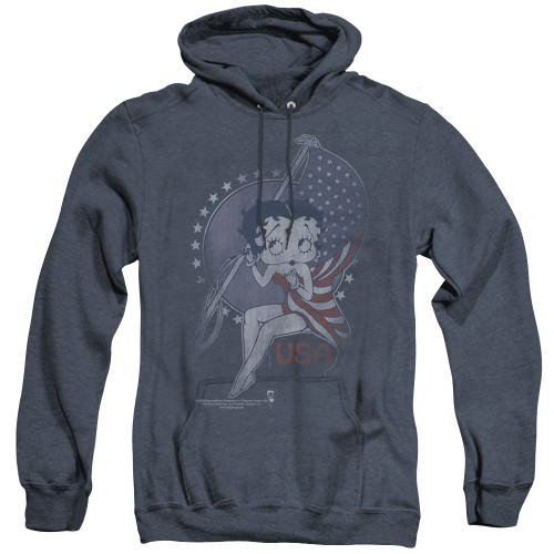 Image for Betty Boop Heather Hoodie - Proud Betty