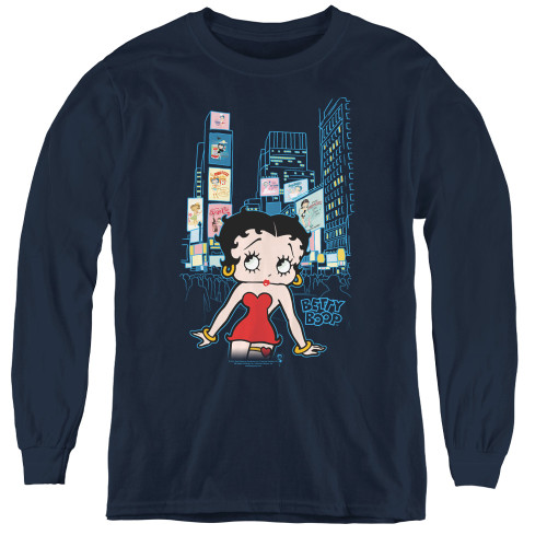 Image for Betty Boop Youth Long Sleeve T-Shirt - Square