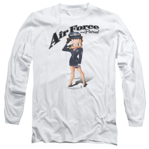 Image for Betty Boop Long Sleeve T-Shirt - Air Force Boop