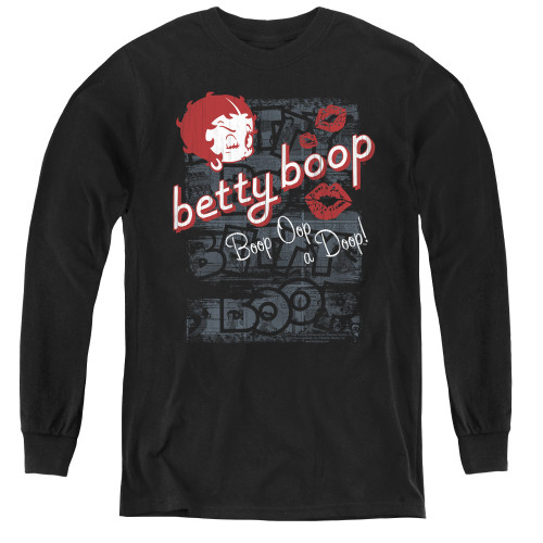 Image for Betty Boop Youth Long Sleeve T-Shirt - Boop Oop