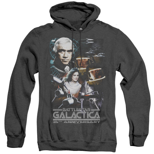 Image for Battlestar Galactica Heather Hoodie - 35th Anniversary Collage
