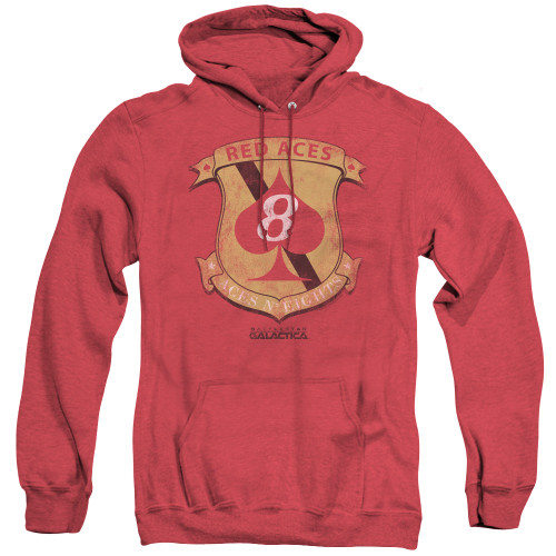 Image for Battlestar Galactica Heather Hoodie - Red Aces Badge