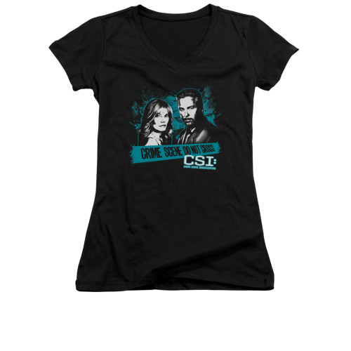 CSI Miami Girls V Neck T-Shirt - Cross the Line