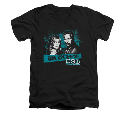 CSI Miami V-Neck T-Shirt - Cross the Line