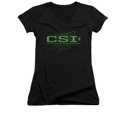 CSI Miami Girls V Neck T-Shirt - Sketchy Shadow