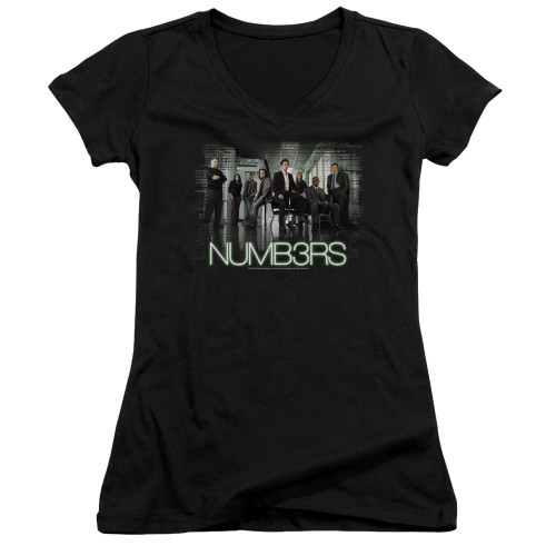 Image for Numb3rs Girls V Neck T-Shirt - Numbers Cast