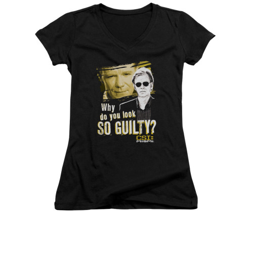 CSI Miami Girls V Neck T-Shirt - So Guilty