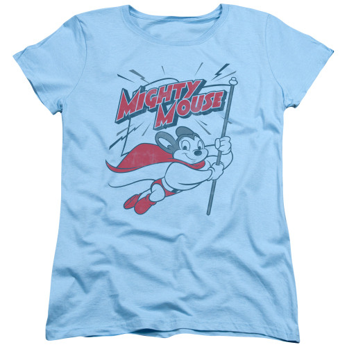 Image for Mighty Mouse Woman's T-Shirt - Mighty Flag