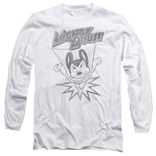 Image for Mighty Mouse Long Sleeve T-Shirt - Bursting Out