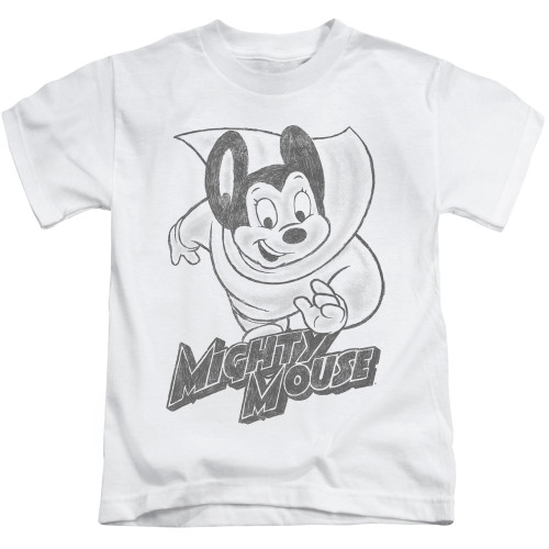 Image for Mighty Mouse Kids T-Shirt - Mighty Sketch
