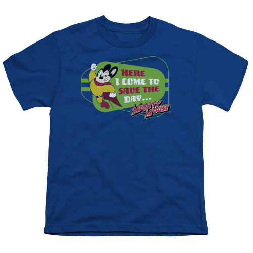 Image for Mighty Mouse Youth T-Shirt - Here I Come