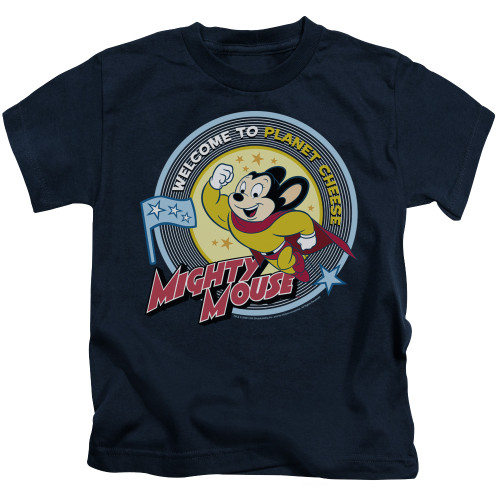 Image for Mighty Mouse Kids T-Shirt - Planet Cheese