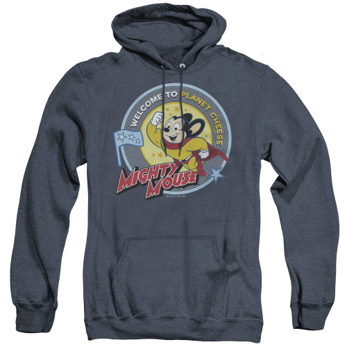 Image for Mighty Mouse Heather Hoodie - Planet Cheese