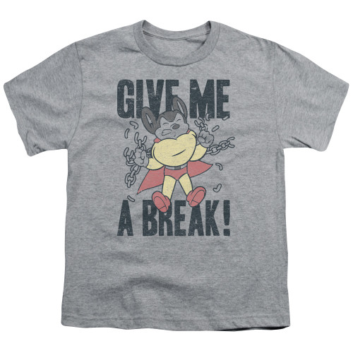 Image for Mighty Mouse Youth T-Shirt - Give Me A Break