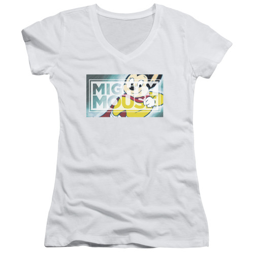 Image for Mighty Mouse Girls V Neck T-Shirt - Mighty Rectangle