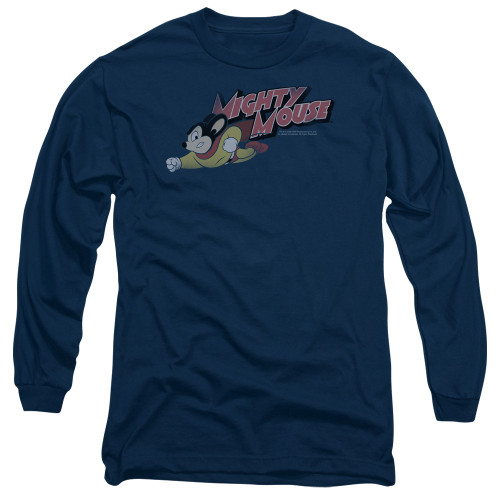 Image for Mighty Mouse Long Sleeve T-Shirt - Mighty Retro