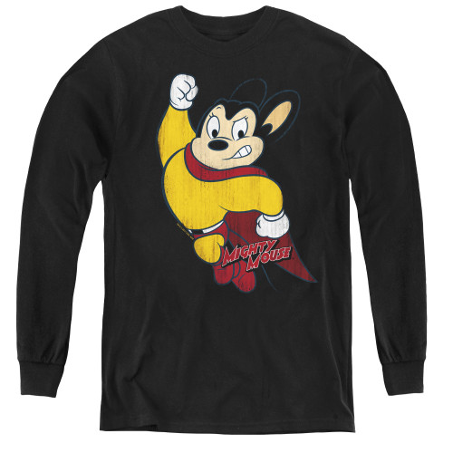 Image for Mighty Mouse Youth Long Sleeve T-Shirt - Classic Hero