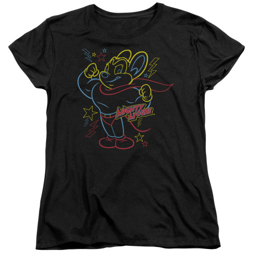 Image for Mighty Mouse Woman's T-Shirt - Neon Hero