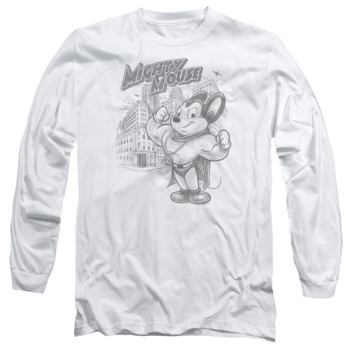 Image for Mighty Mouse Long Sleeve T-Shirt - Protect And Serve