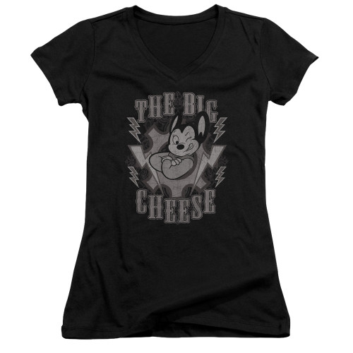 Image for Mighty Mouse Girls V Neck T-Shirt - The Big Cheese