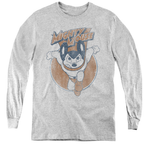 Image for Mighty Mouse Youth Long Sleeve T-Shirt - Flying With Purpose