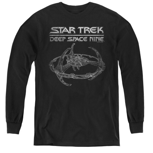 Image for Star Trek Deep Space Nine Youth Long Sleeve T-Shirt - DS9 Station