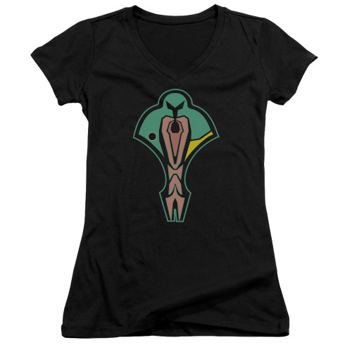 Image for Star Trek Deep Space Nine Girls V Neck T-Shirt - Cardassian Logo
