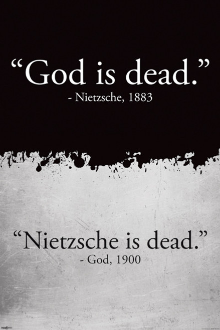 Nietzsche God is Dead Poster