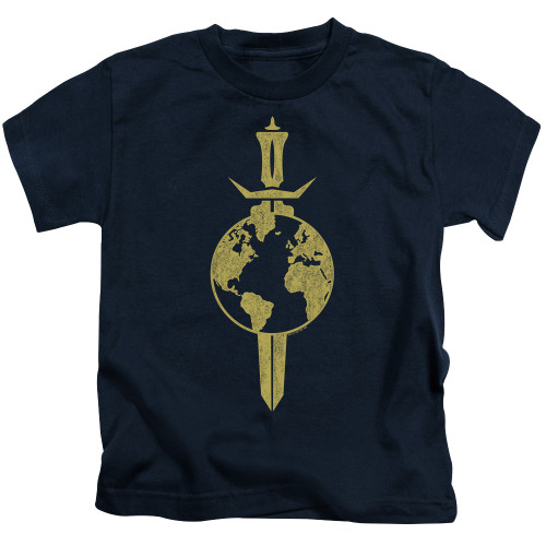 Image for Star Trek the Original Series Kids T-Shirt - Mirror Universe Terran Empire On Navy
