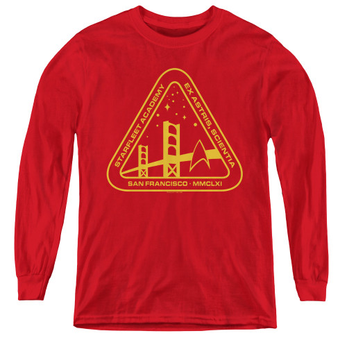 Image for Star Trek the Original Series Youth Long Sleeve T-Shirt - Gold Academy