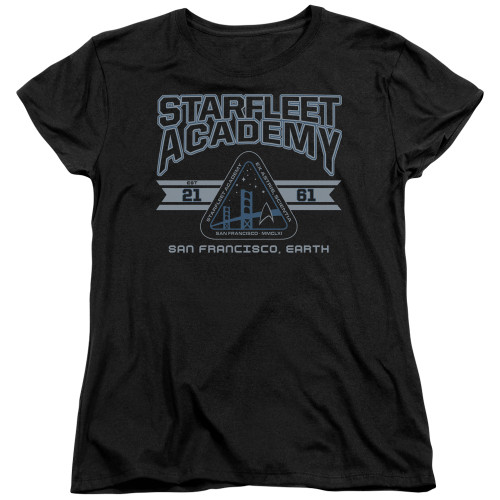 Image for Star Trek the Original Series Woman's T-Shirt - Starfleet Academy Earth