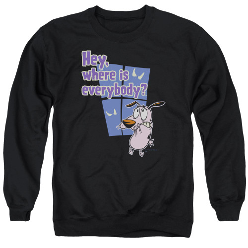 Image for Courage the Cowardly Dog Crewneck - Where is Everybody