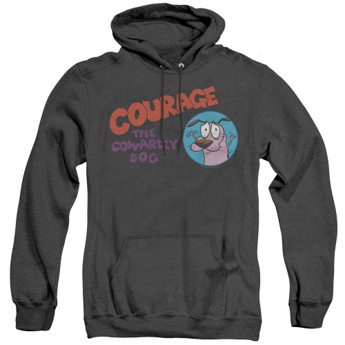 Image for Courage the Cowardly Dog Heather Hoodie - Courage Logo