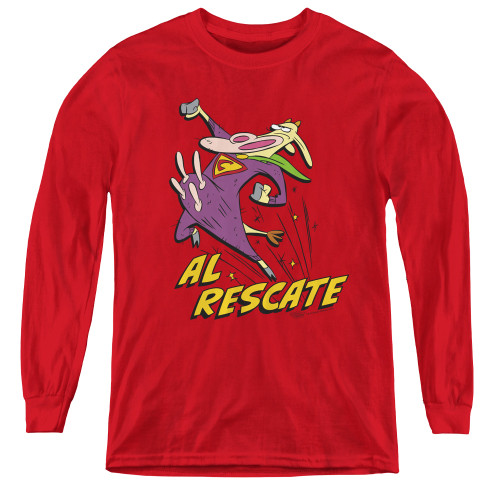 Image for Cow and Chicken Youth Long Sleeve T-Shirt - Al Rescate