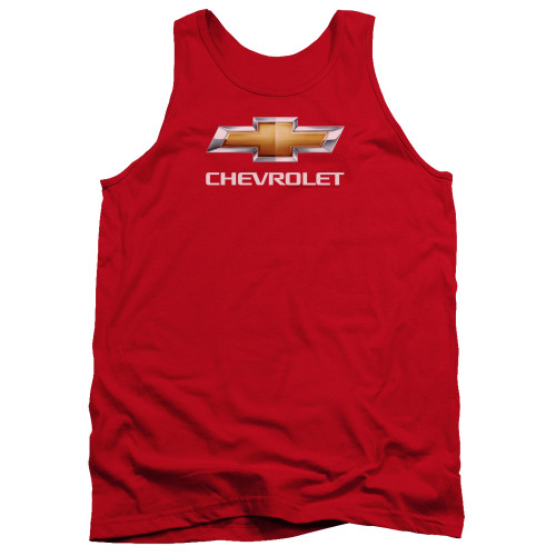 Image for Chevy Tank Top - Red Chevy Bowtie Stacked