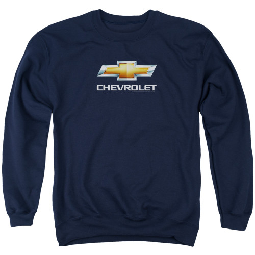 Image for Chevy Crewneck - Navy Chevy Bowtie Stacked