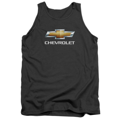 Image for Chevy Tank Top - Charcoal Chevy Bowtie Stacked