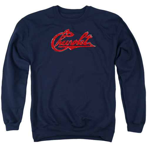 Image for Chevy Crewneck - Chevrolet Script DIstressed