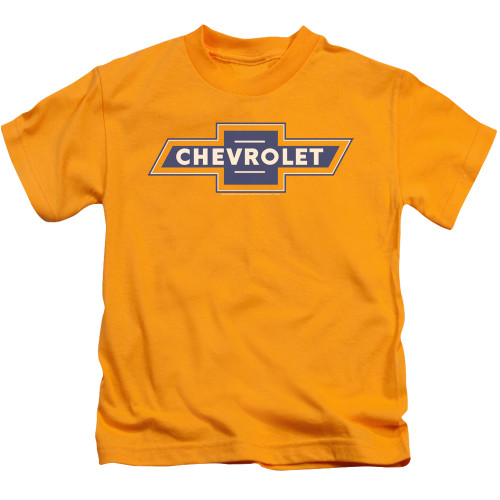 Image for Chevy Kids T-Shirt - Blue And Gold Vintage Bowtie