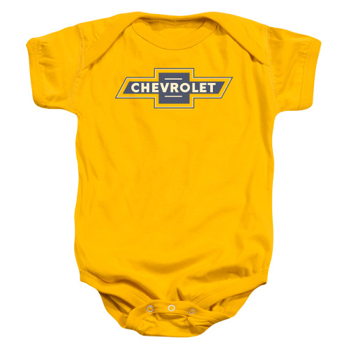 Image for Chevy Baby Creeper - Blue And Gold Vintage Bowtie