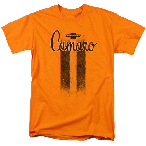 Image for Chevy T-Shirt - Camaro Stripes on Orange