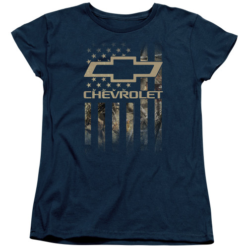 Image for Chevy Woman's T-Shirt - Camo Flag