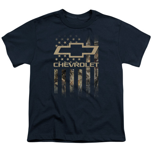 Image for Chevy Youth T-Shirt - Camo Flag
