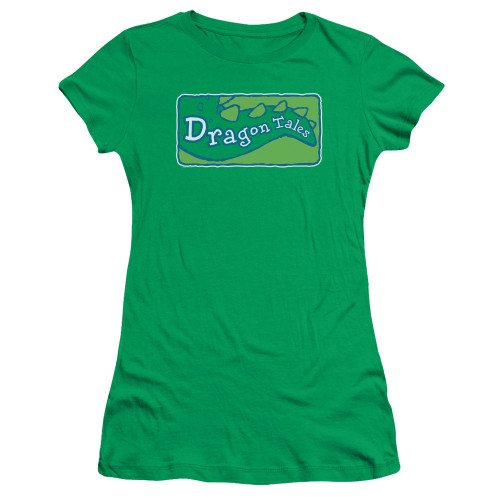Image for Dragon Tales Girls T-Shirt - Logo Clean on Kelly Green