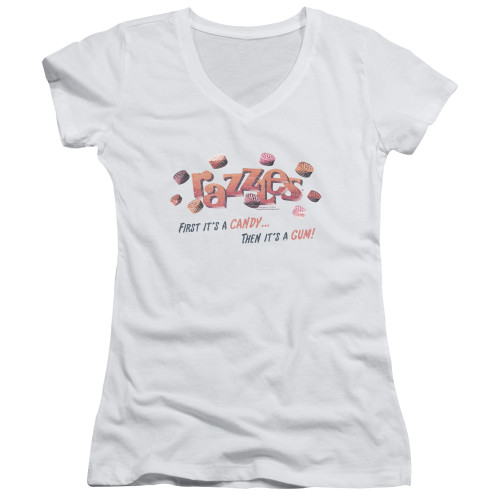 Image for Dubble Bubble Girls V Neck T-Shirt - A Gum And A Candy