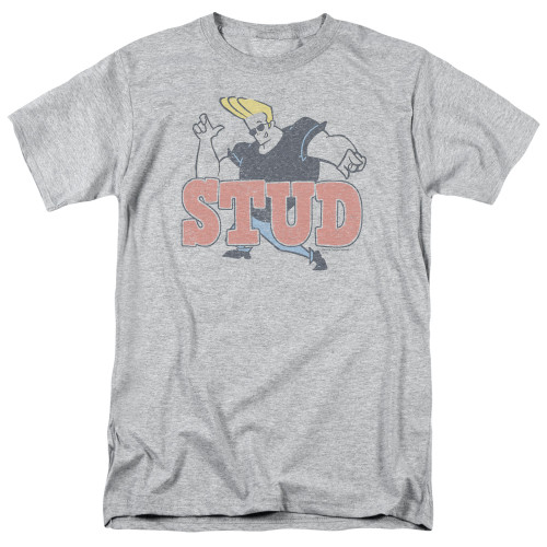 Image for Johnny Bravo T-Shirt - Stud on Grey