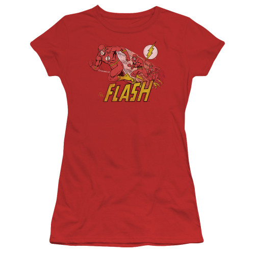 Image for Flash Girls T-Shirt - Crimson Comet on Red