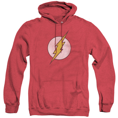 Image for Flash Heather Hoodie - Flash Logo Distressed on Red