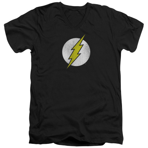 Image for Flash V-Neck T-Shirt Flash Logo Distressed