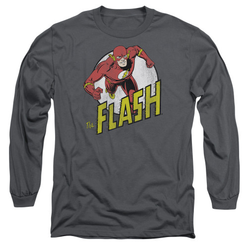 Image for Flash Long Sleeve T-Shirt - Run Flash Run on Charcoal